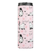 Cute Ghost Cats Halloween タンブラー (裏面)