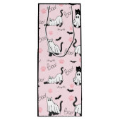 Cute Ghost Cats Halloween ワインギフトバッグ (裏面)