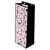 Cute Ghost Cats Halloween ワインギフトバッグ (正面アングル)