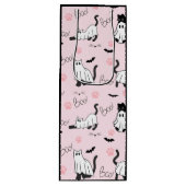 Cute Ghost Cats Halloween ワインギフトバッグ (正面)