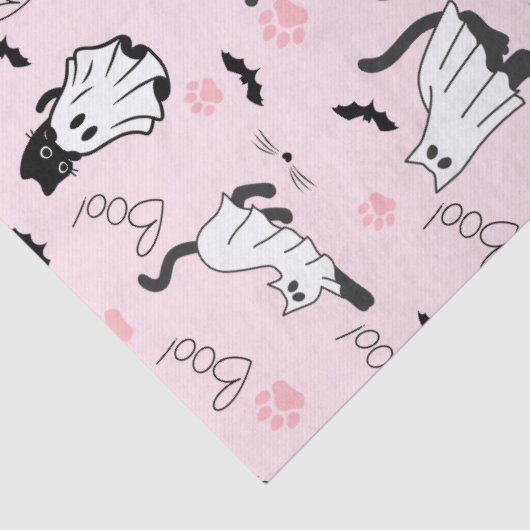 Cute Ghost Cats Halloween 薄葉紙 (詳細)