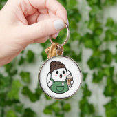 Cute Ghost Coffee Keychain キーホルダー (手)
