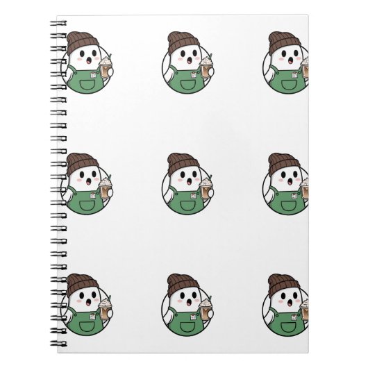 Cute Ghost Coffee Notebook ノートブック (正面)