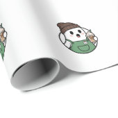 Cute Ghost Coffee Paper Cup – Funny Cartoon Dispos ラッピングペーパー (ロールコーナー)