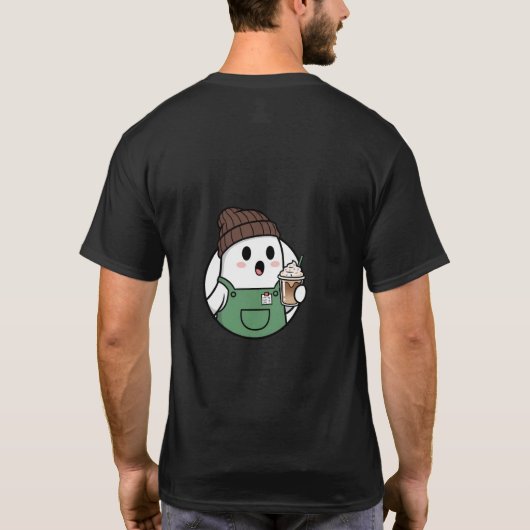 Cute Ghost Coffee T-Shirt Tシャツ (裏面)