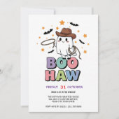 Cute Ghost Cowboy Party Card 招待状 (正面)