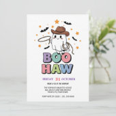 Cute Ghost Cowboy Party Card 招待状 (スタンド正面)