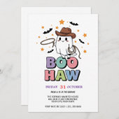 Cute Ghost Cowboy Party Card 招待状 (正面/裏面)
