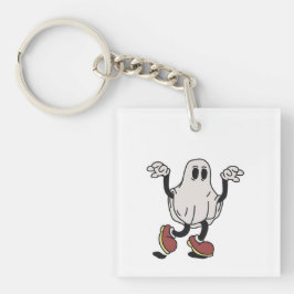 Cute ghost enjoying キーホルダー