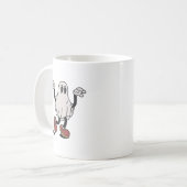 Cute ghost enjoying コーヒーマグカップ (正面左)