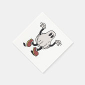 Cute ghost enjoying スタンダードカクテルナプキン (角)