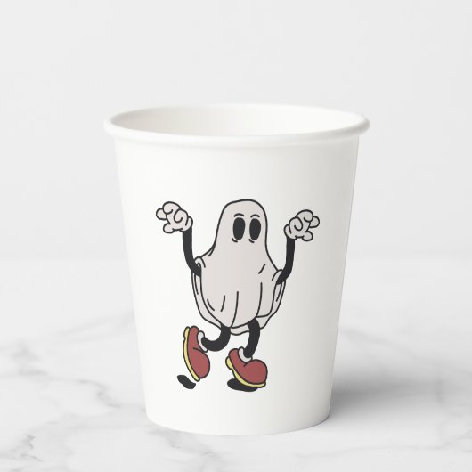 Cute ghost enjoying 紙コップ (裏面)