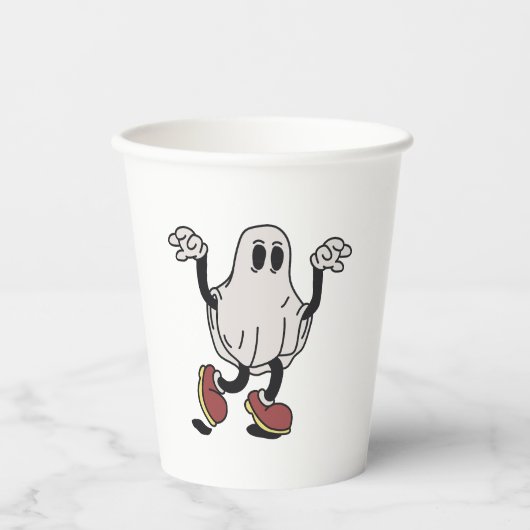 Cute ghost enjoying 紙コップ (正面)