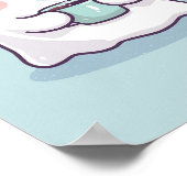 Cute Ghost "Existential Dread But Make It Cute"  ポスター (角)