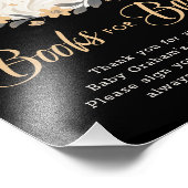 Cute Ghost Fall Books for Baby Shower Sign フォトプリント (角)