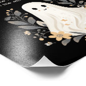 Cute Ghost Fall Pacifier Hunt Baby Shower Sign フォトプリント (角)