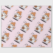 Cute ghost halloween ラッピングペーパー (フラット)