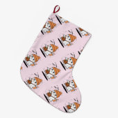 Cute ghost halloween ラージクリスマスストッキング (正面 (吊り時))