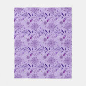 Cute ghost Halloween Elegant purple フリースブランケット (正面)