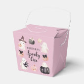 Cute Ghost Halloween Girl 1st Birthday Party フェイバーボックス (正面サイド)