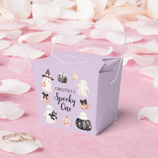 Cute Ghost Halloween Girl 1st Birthday Party フェイバーボックス (ウェディング)
