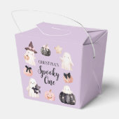 Cute Ghost Halloween Girl 1st Birthday Party フェイバーボックス (裏面サイド)