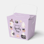 Cute Ghost Halloween Girl 1st Birthday Party フェイバーボックス (正面サイド)