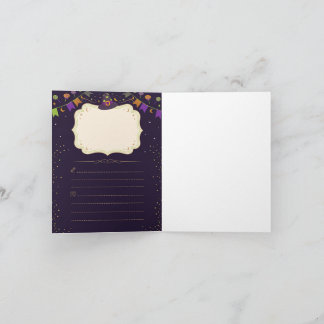 Cute Ghost Halloween Party Folded Invitation 招待状