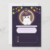 Cute Ghost Halloween Party Invitation for Kids 招待状 (正面)
