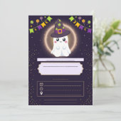 Cute Ghost Halloween Party Invitation for Kids 招待状 (スタンド正面)