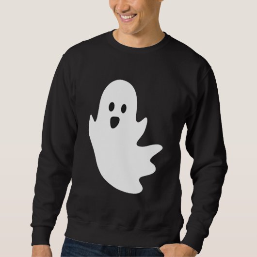 Cute Ghost Halloween Pocket Boo スウェットシャツ (正面)