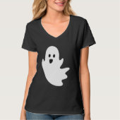 Cute Ghost Halloween Pocket Boo Tシャツ (正面)