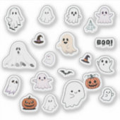 Cute Ghost Halloween Sticker Pack  シール (正面)
