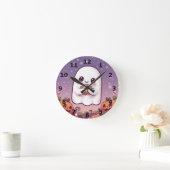 Cute Ghost Halloween Wall Clock ⏰👻 ラウンド壁時計 (ホーム)