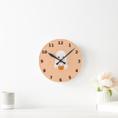 Cute Ghost Halloween Wall Clock – Spooky Decor ラウンド壁時計 (ホーム)
