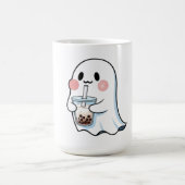 Cute Ghost Holding Boba Tea Bubble Tea Kawaii  コーヒーマグカップ (中央)