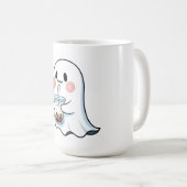 Cute Ghost Holding Boba Tea Bubble Tea Kawaii  コーヒーマグカップ (正面右)