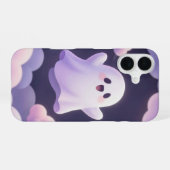 Cute Ghost in Pastel Clouds Phone Case iPhone 16ケース (裏面横)