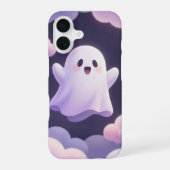 Cute Ghost in Pastel Clouds Phone Case iPhone 16ケース (裏面)