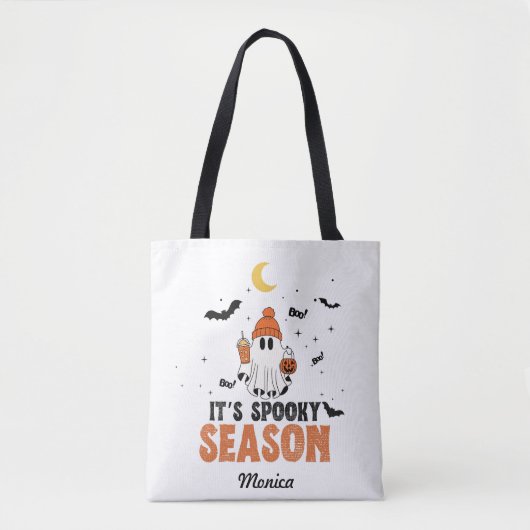 Cute Ghost It s'' Spooky Season Personalized  トートバッグ (正面)