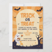 Cute Ghost Kids Halloween Party Invitation 招待状 (正面)