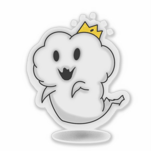 Cute Ghost King Sticker  シール (正面)