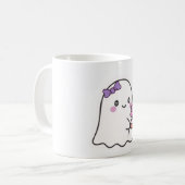 Cute Ghost Mug - Adorable Halloween Coffee Cup. コーヒーマグカップ (正面左)