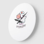 Cute Ghost Nurse Boo Boo Crew Halloween Classic T- ラージ壁時計 (傾斜)