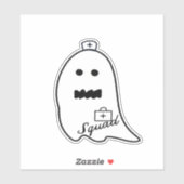 Cute Ghost Nurse Halloween Hand drawn Hospital Sta シール (シート)
