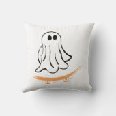 Cute ghost on skateboard クッション (裏面)