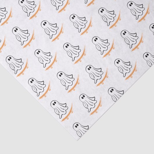 Cute ghost on skateboard 薄葉紙 (詳細)