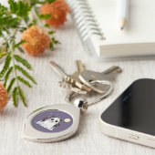 Cute Ghost Panda Under the Moon  キーホルダー (側面)