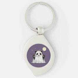 Cute Ghost Panda Under the Moon  キーホルダー