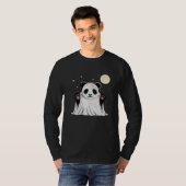 Cute Ghost Panda Under the Moon  Tシャツ (正面フル)